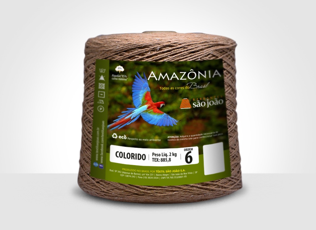 Barbantes para tricô e crochê Barbante Amazônia 2kg Caramelo