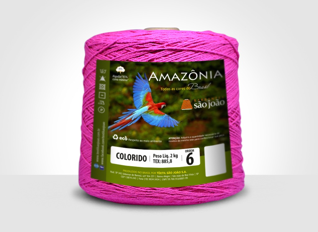 Barbantes para tricô e crochê Barbante Amazônia 2kg Pink