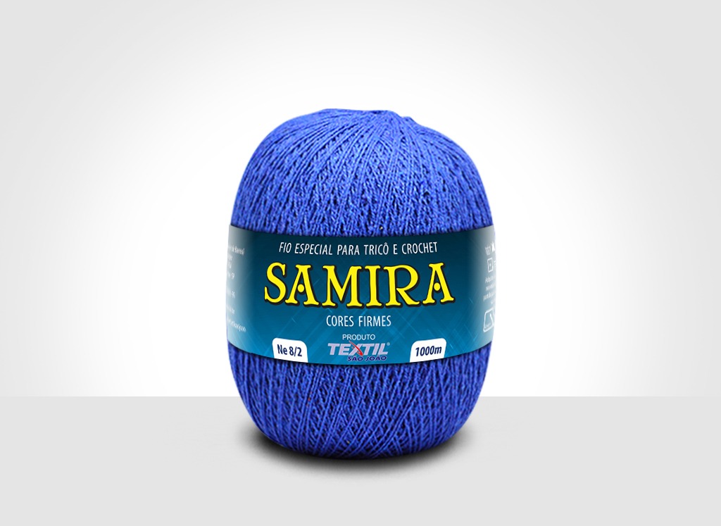 Linhas para tricô e crochê Linha Samira Azul Royal