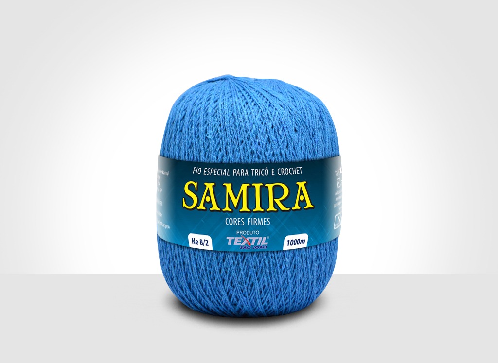 Linhas para tricô e crochê Linha Samira Azul Turquesa
