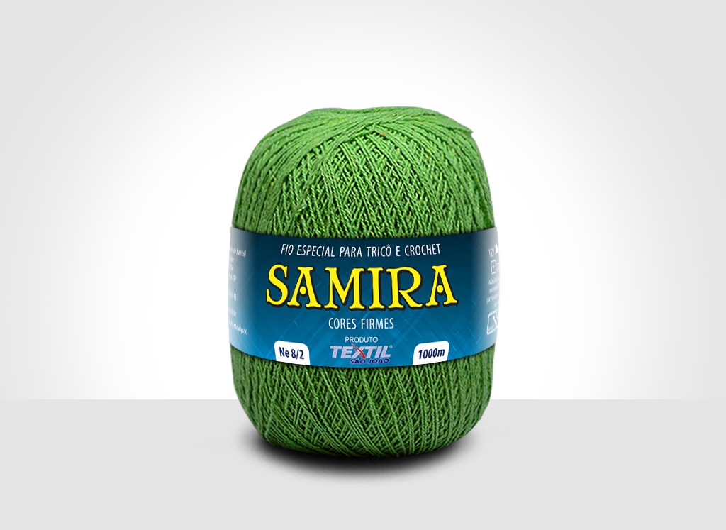 Linhas para tricô e crochê Linha Samira Verde Limão