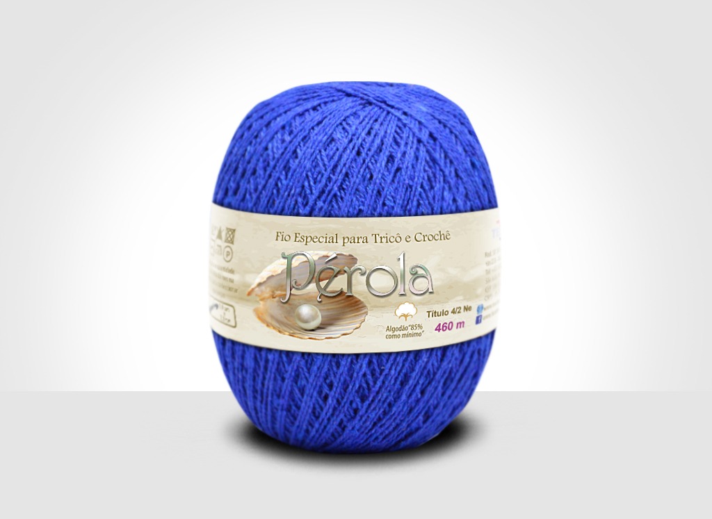 Linhas para tricô e crochê Linha Pérola Azul Turquesa